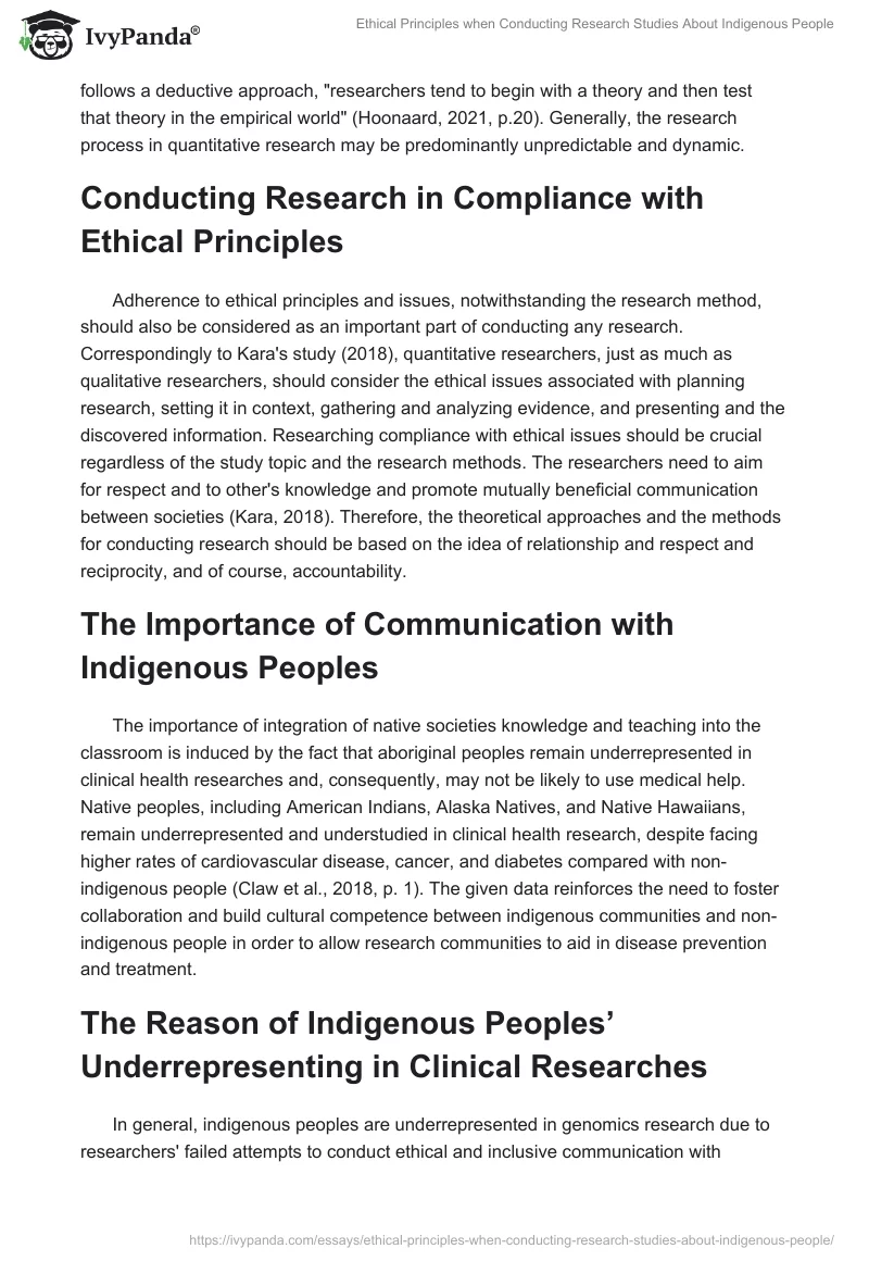 Ethical Principles when Conducting Research Studies About Indigenous People. Page 2