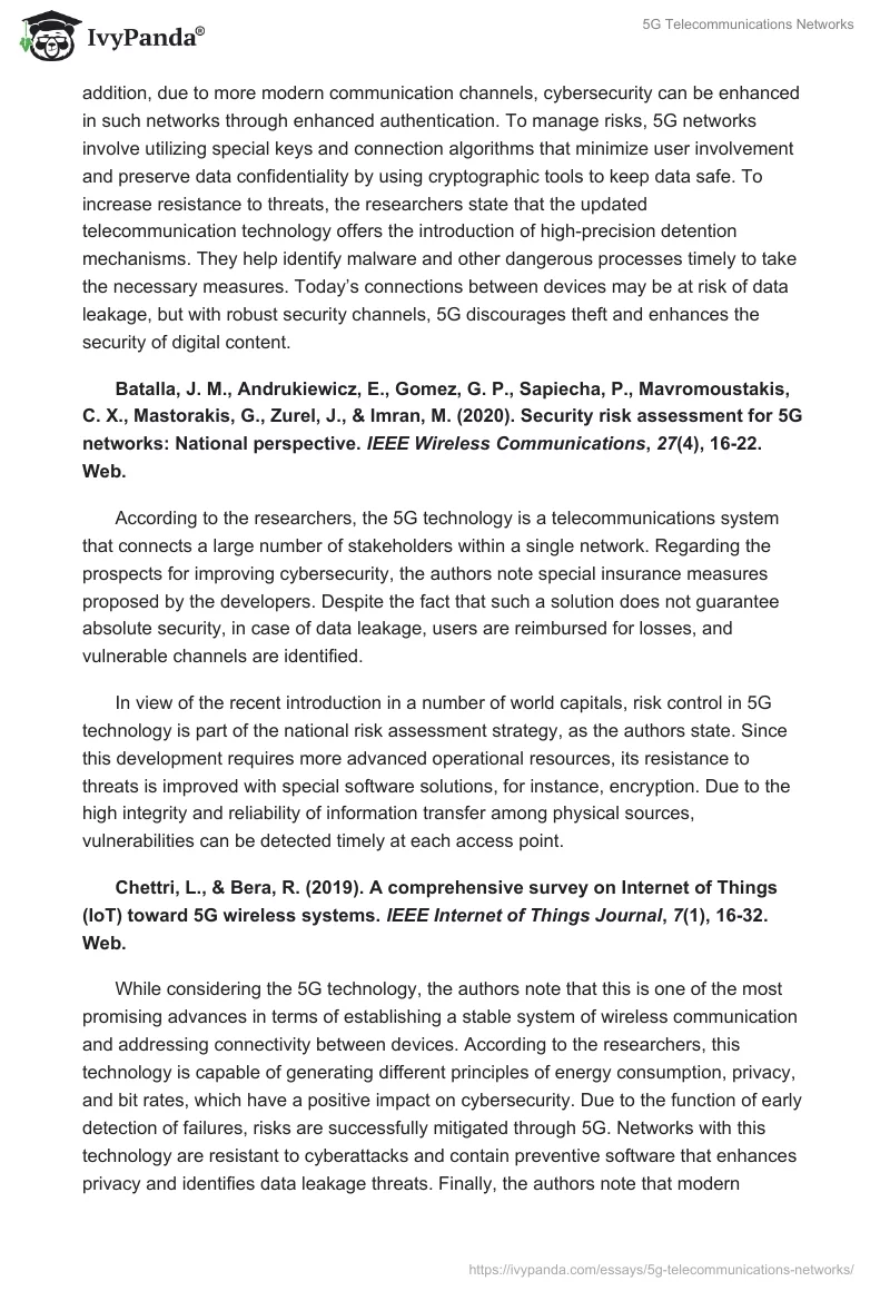 5G Telecommunications Networks. Page 2