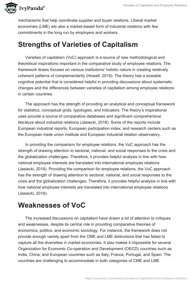 Varieties of Capitalism and Employee Relations. Page 2
