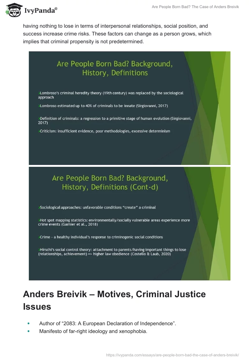 Are People Born Bad? The Case of Anders Breivik. Page 2