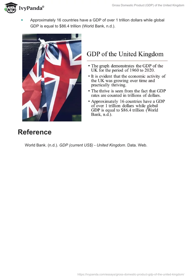 Gross Domestic Product (GDP) of the United Kingdom. Page 3