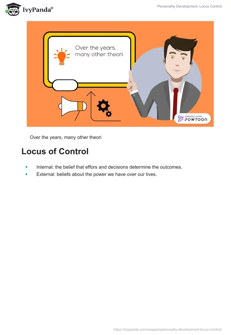 Personality Development: Locus Control. Page 4