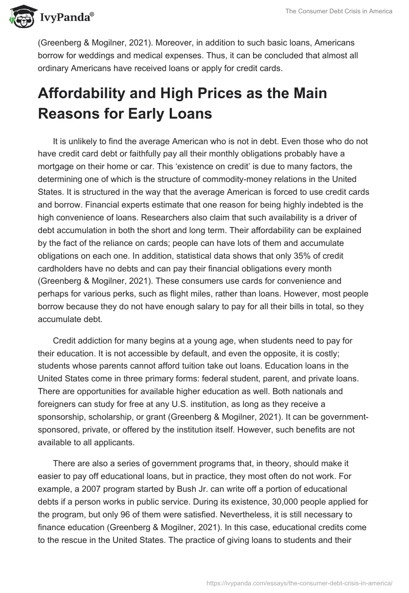 The Consumer Debt Crisis in America. Page 2