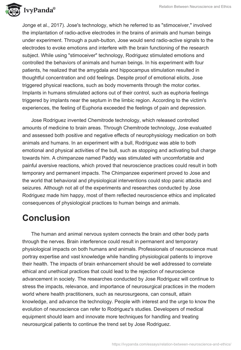 Relation Between Neuroscience and Ethics. Page 3