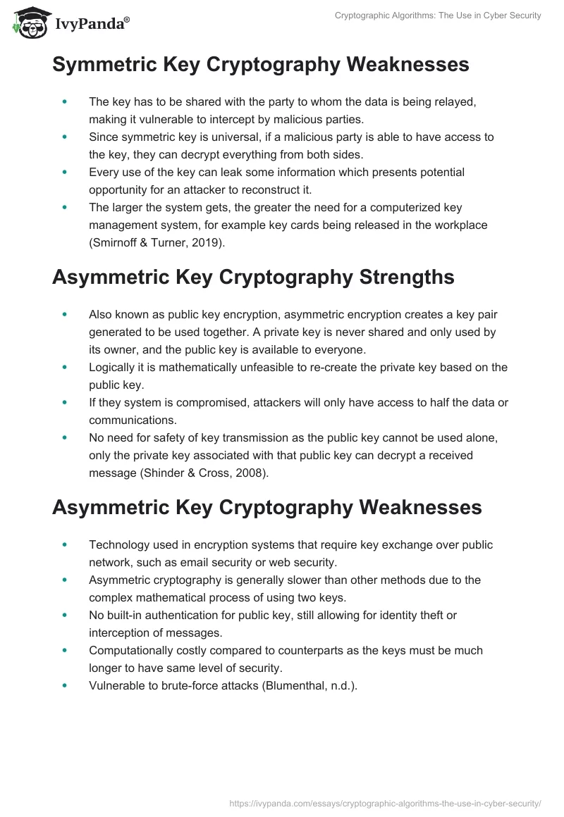 Cryptographic Algorithms: The Use in Cyber Security. Page 2