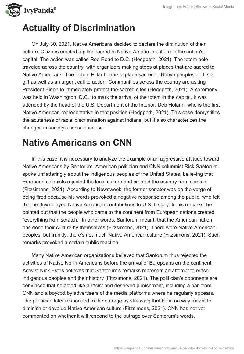 Indigenous People Shown in Social Media. Page 2