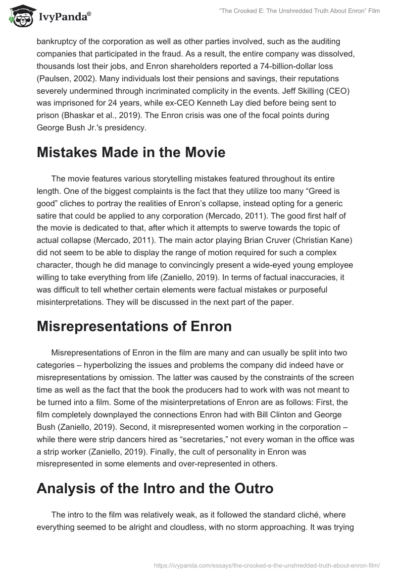 “The Crooked E: The Unshredded Truth About Enron” Film. Page 2
