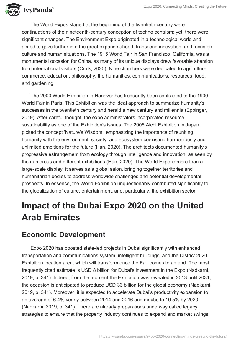 Expo 2020: Connecting Minds, Creating the Future. Page 2