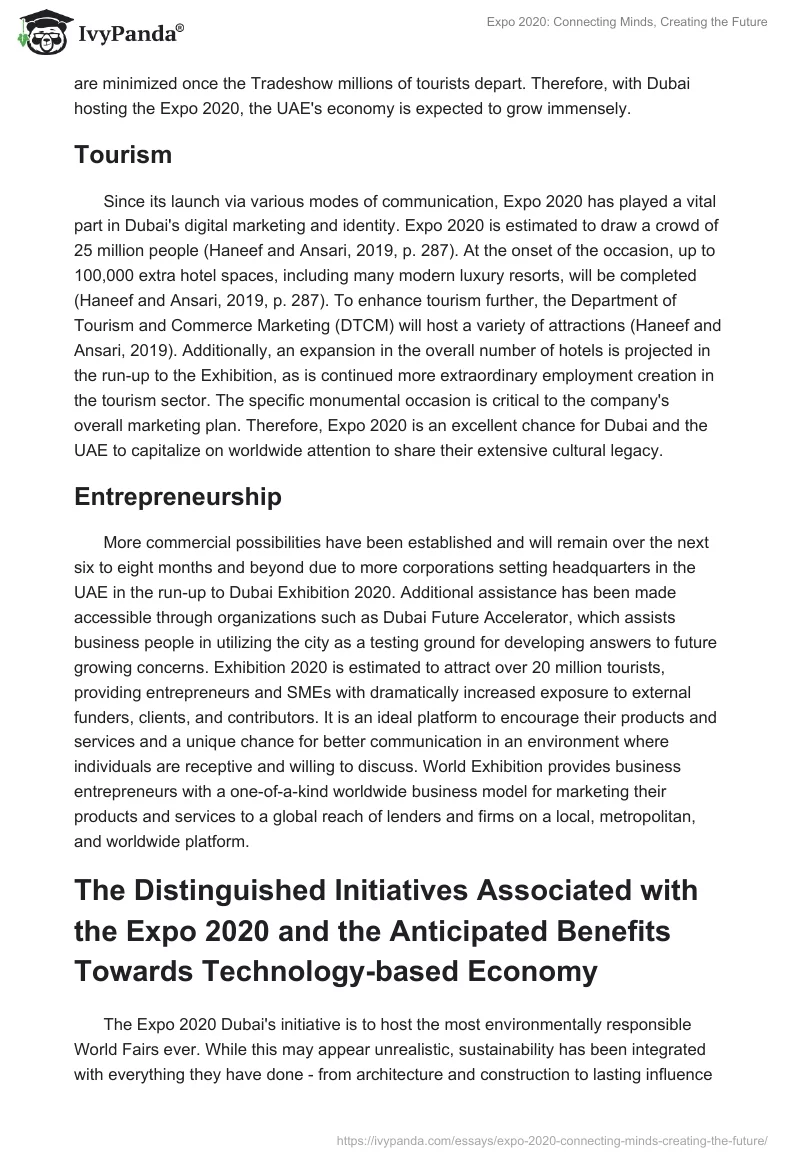 Expo 2020: Connecting Minds, Creating the Future. Page 3