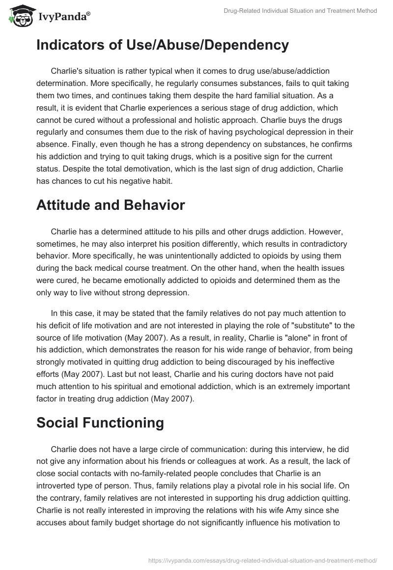Drug-Related Individual Situation and Treatment Method. Page 3
