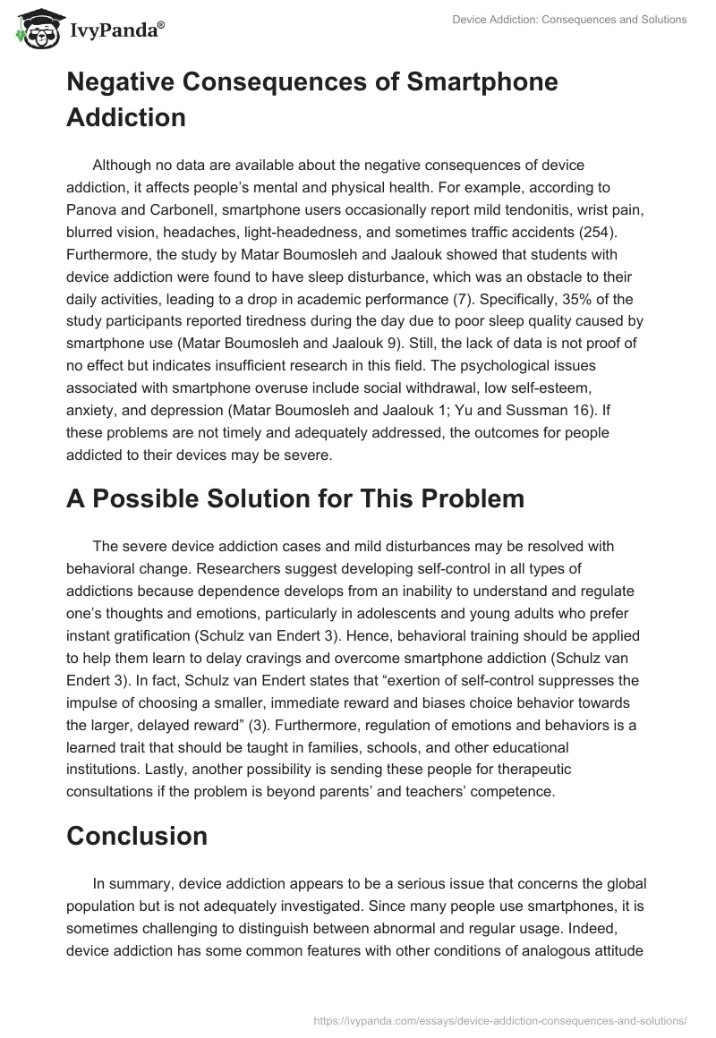 Device Addiction: Consequences and Solutions. Page 3