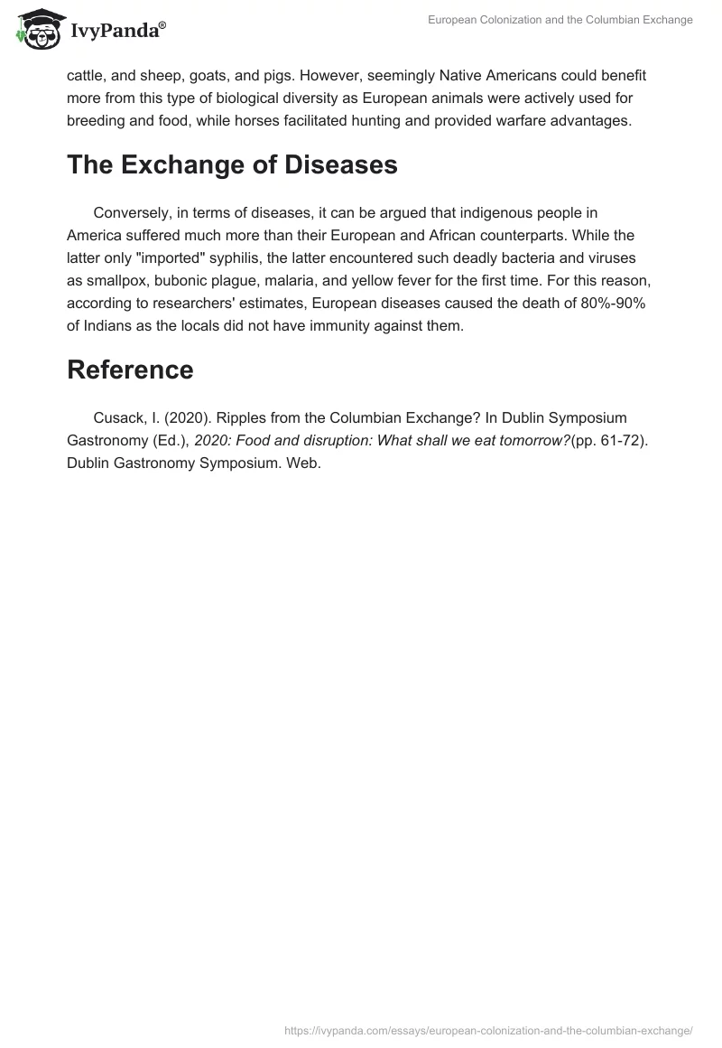 European Colonization and the Columbian Exchange. Page 2