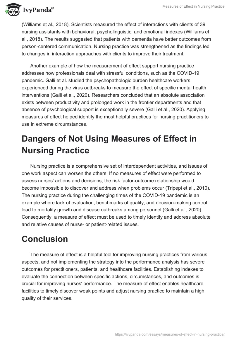 Measures of Effect in Nursing Practice. Page 2