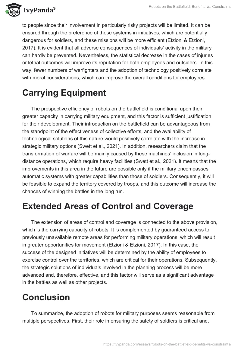 Robots on the Battlefield: Benefits vs. Constraints. Page 3