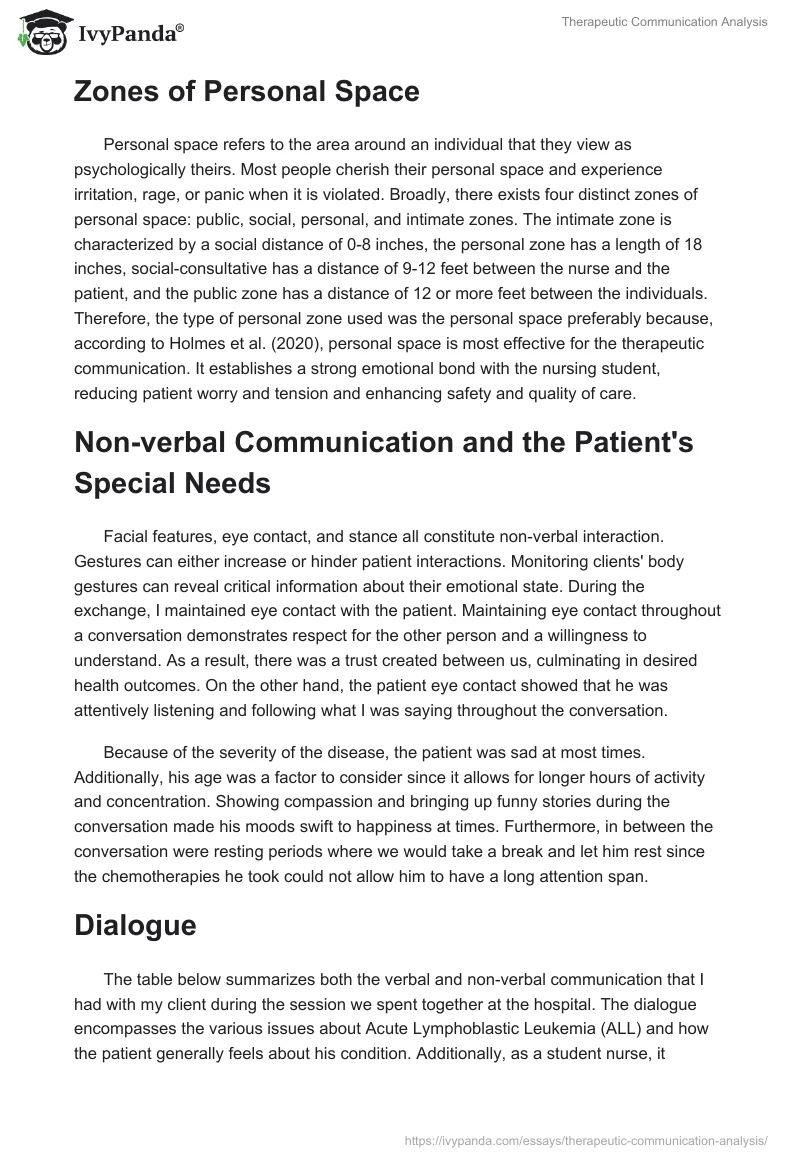 Therapeutic Communication Analysis. Page 3