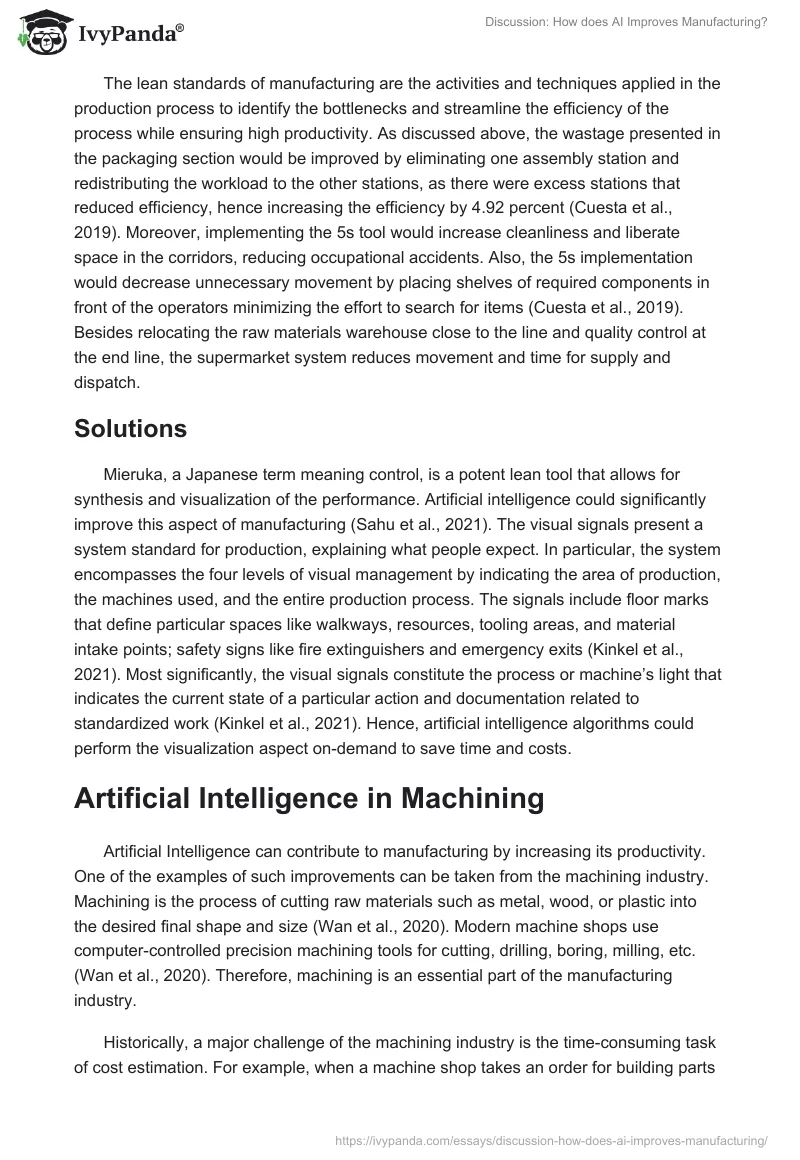 Discussion: How Does AI Improves Manufacturing?. Page 3