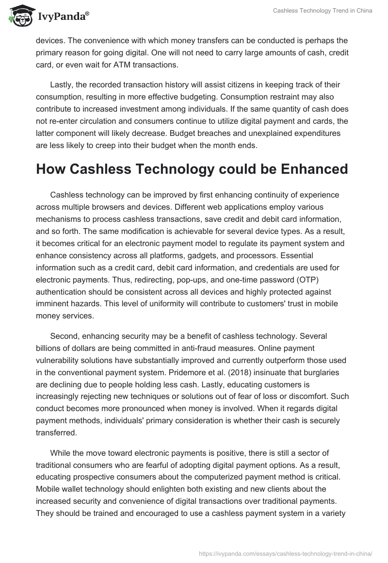 Cashless Technology Trend in China. Page 3