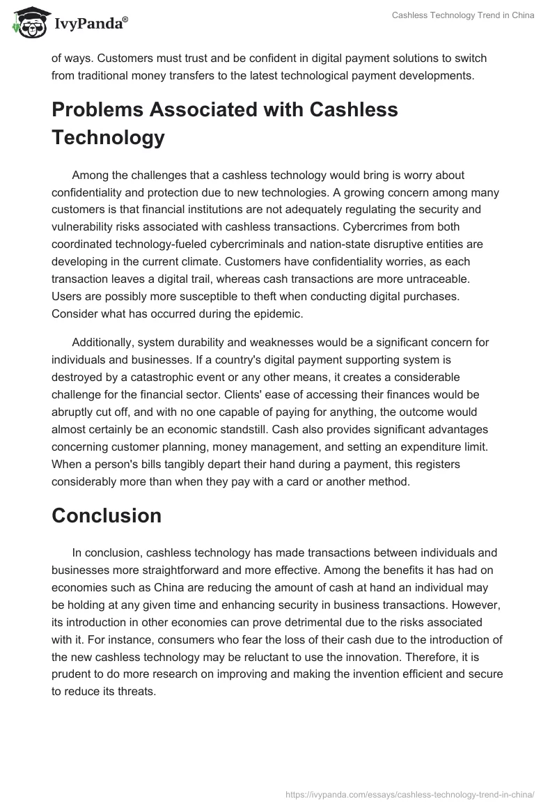 Cashless Technology Trend in China. Page 4