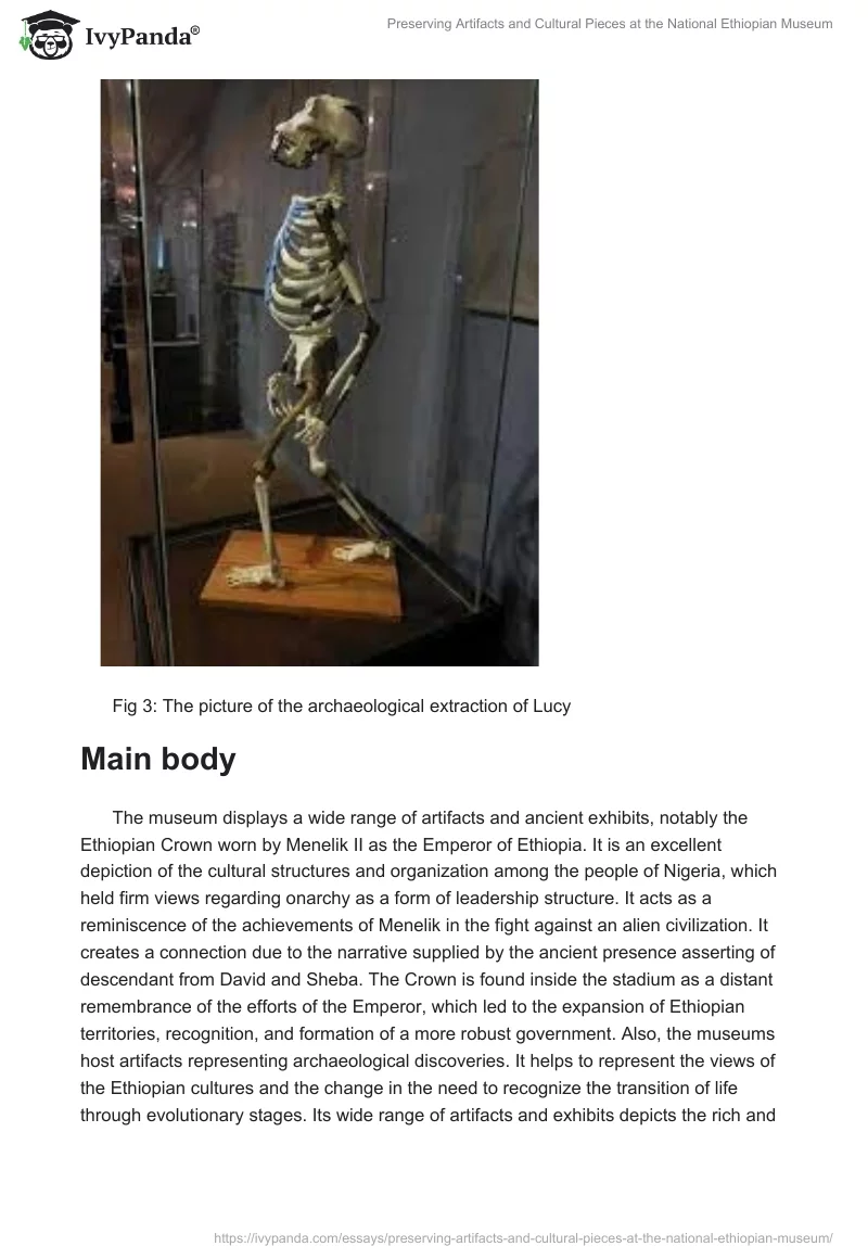 Preserving Artifacts and Cultural Pieces at the National Ethiopian Museum. Page 4