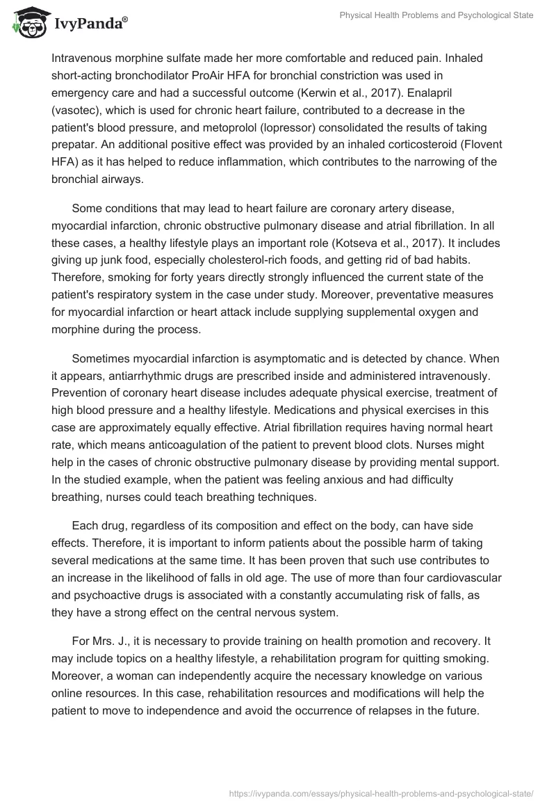 Physical Health Problems and Psychological State. Page 2