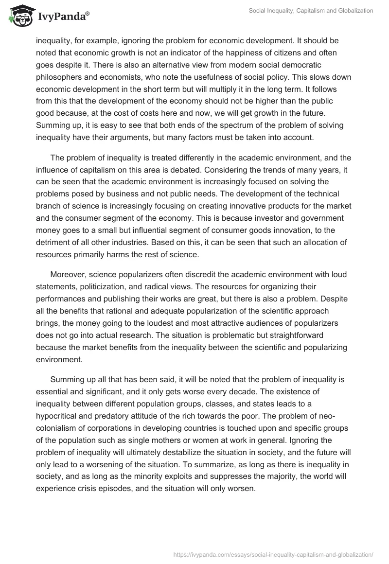 Social Inequality, Capitalism, and Globalization. Page 3