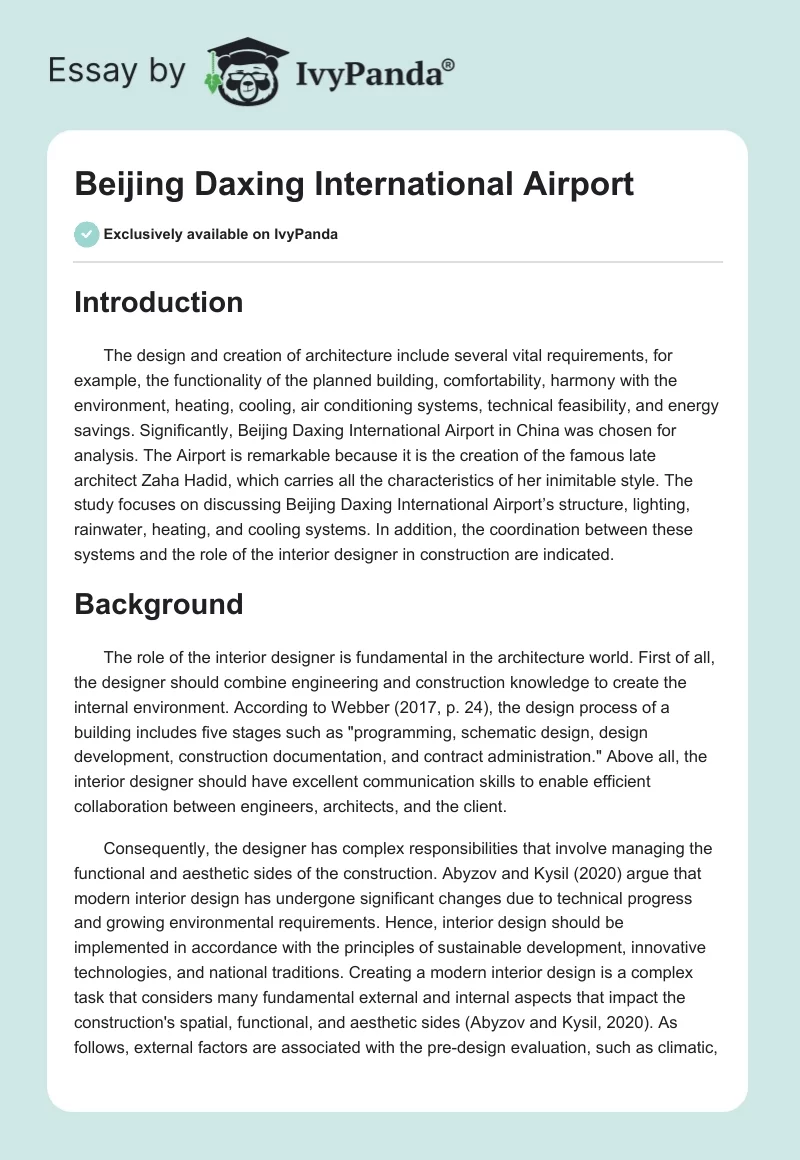 Beijing Daxing International Airport. Page 1