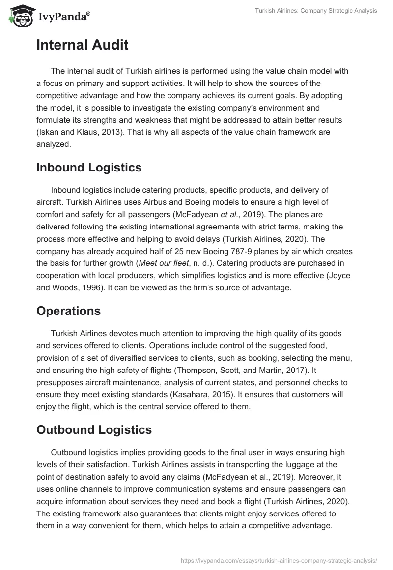 Turkish Airlines: Company Strategic Analysis. Page 2