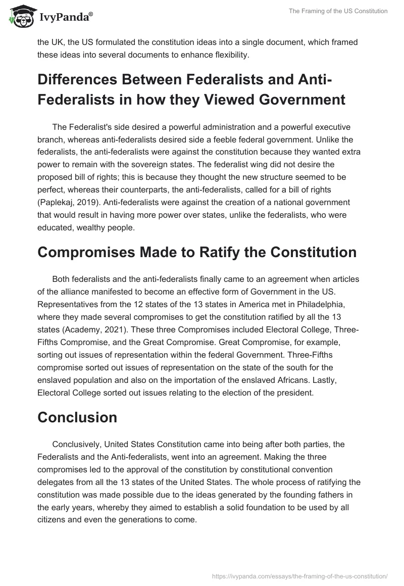 The Framing of the US Constitution. Page 2