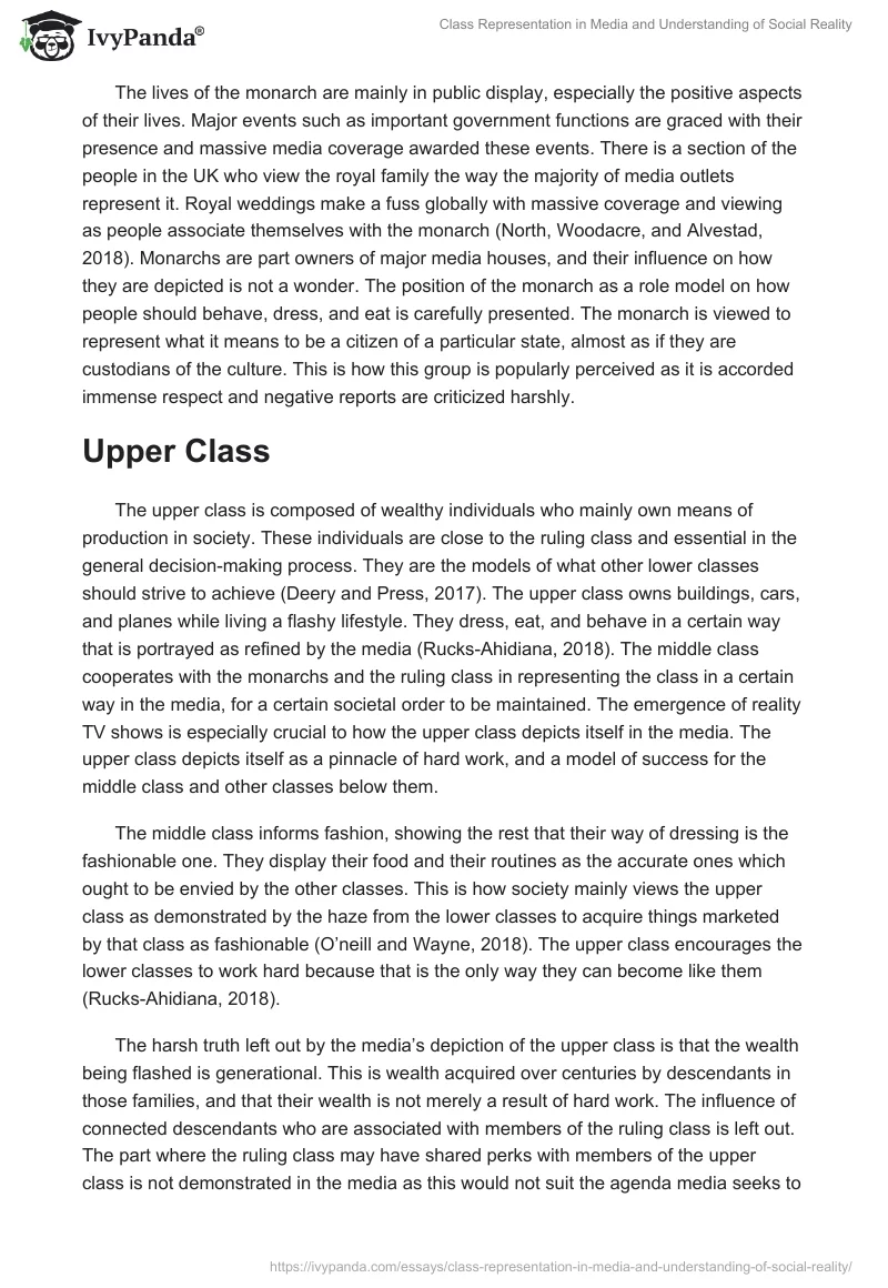 Class Representation in Media and Understanding of Social Reality. Page 2