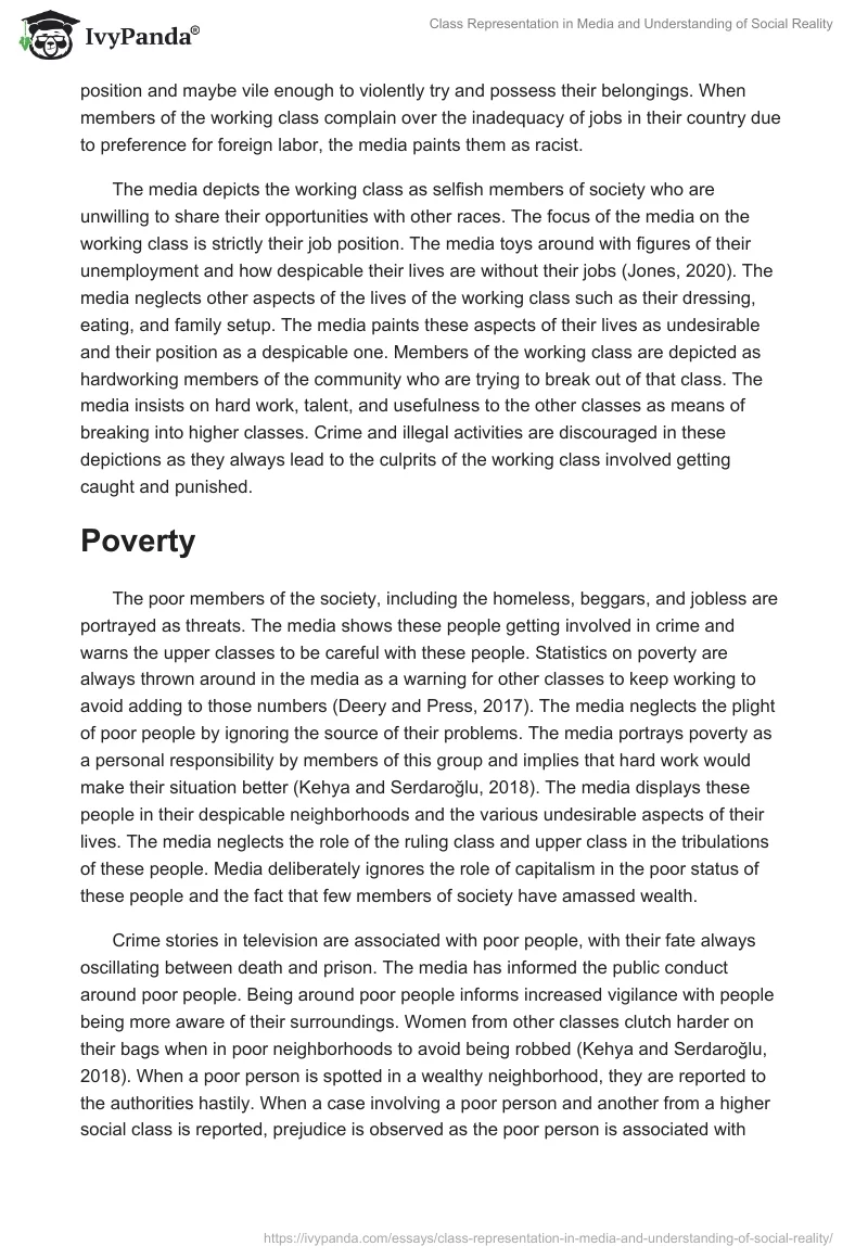 Class Representation in Media and Understanding of Social Reality. Page 4