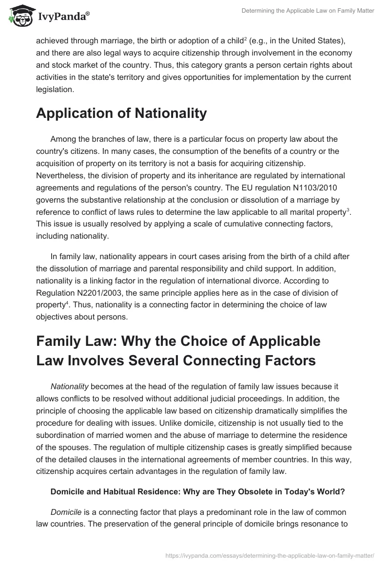 Determining the Applicable Law on Family Matter. Page 2