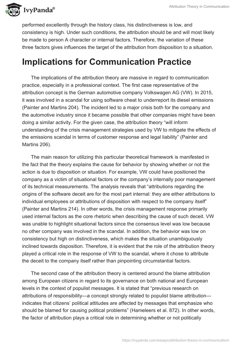 Attribution Theory in Communication. Page 3