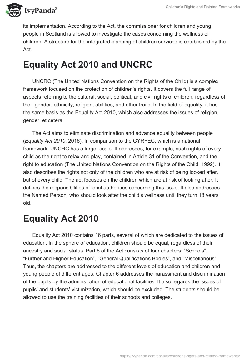 Children’s Rights and Related Frameworks. Page 2