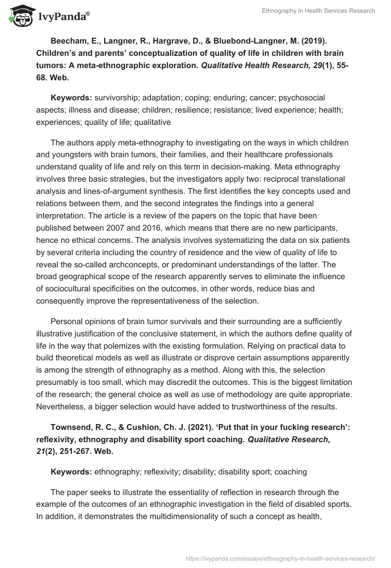 Ethnography in Health Services Research. Page 2