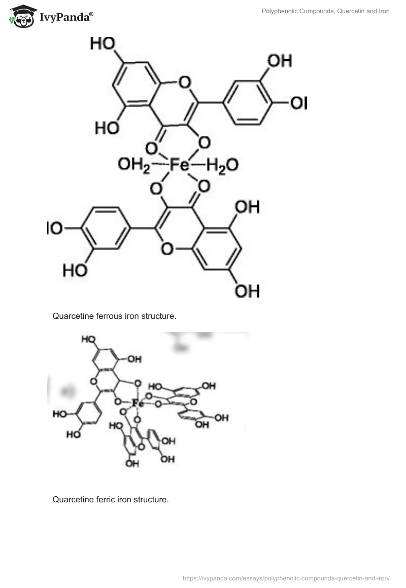 Polyphenolic Compounds, Quercetin and Iron. Page 2