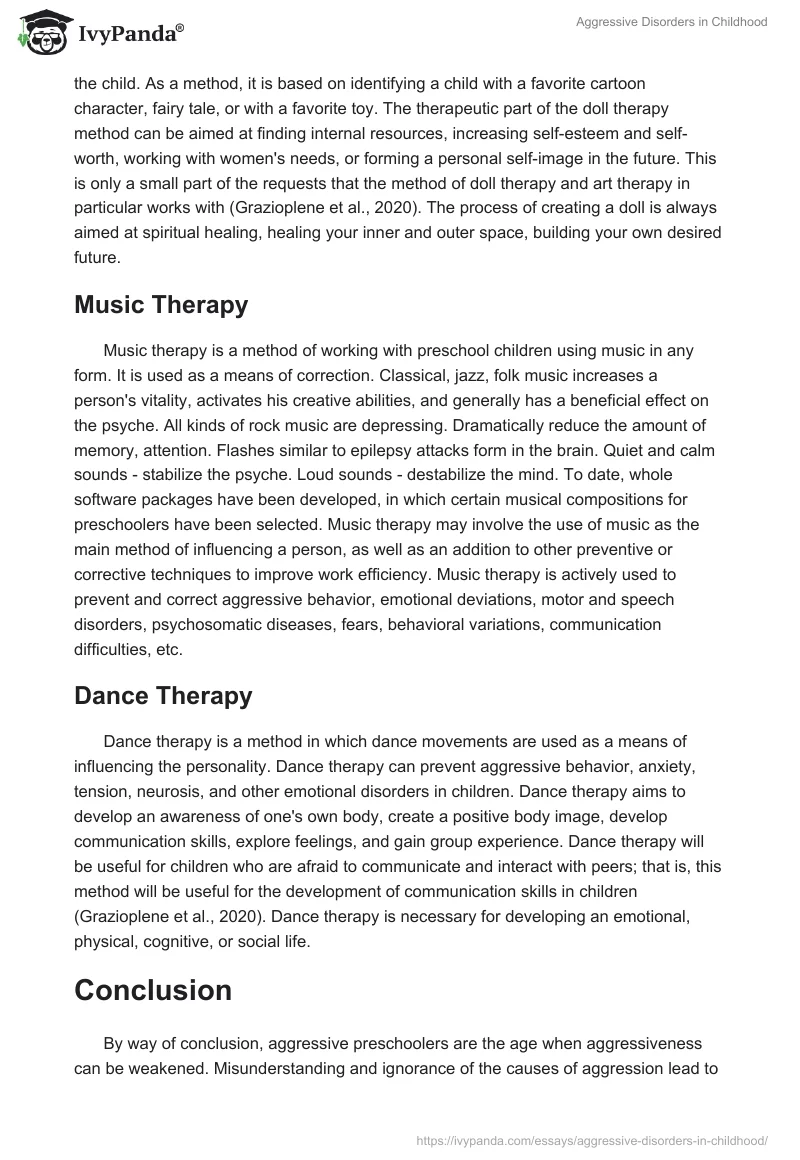 Aggressive Disorders in Childhood. Page 4