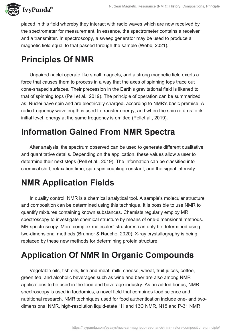 Nuclear Magnetic Resonance (NMR): History, Compositions, Principle. Page 2
