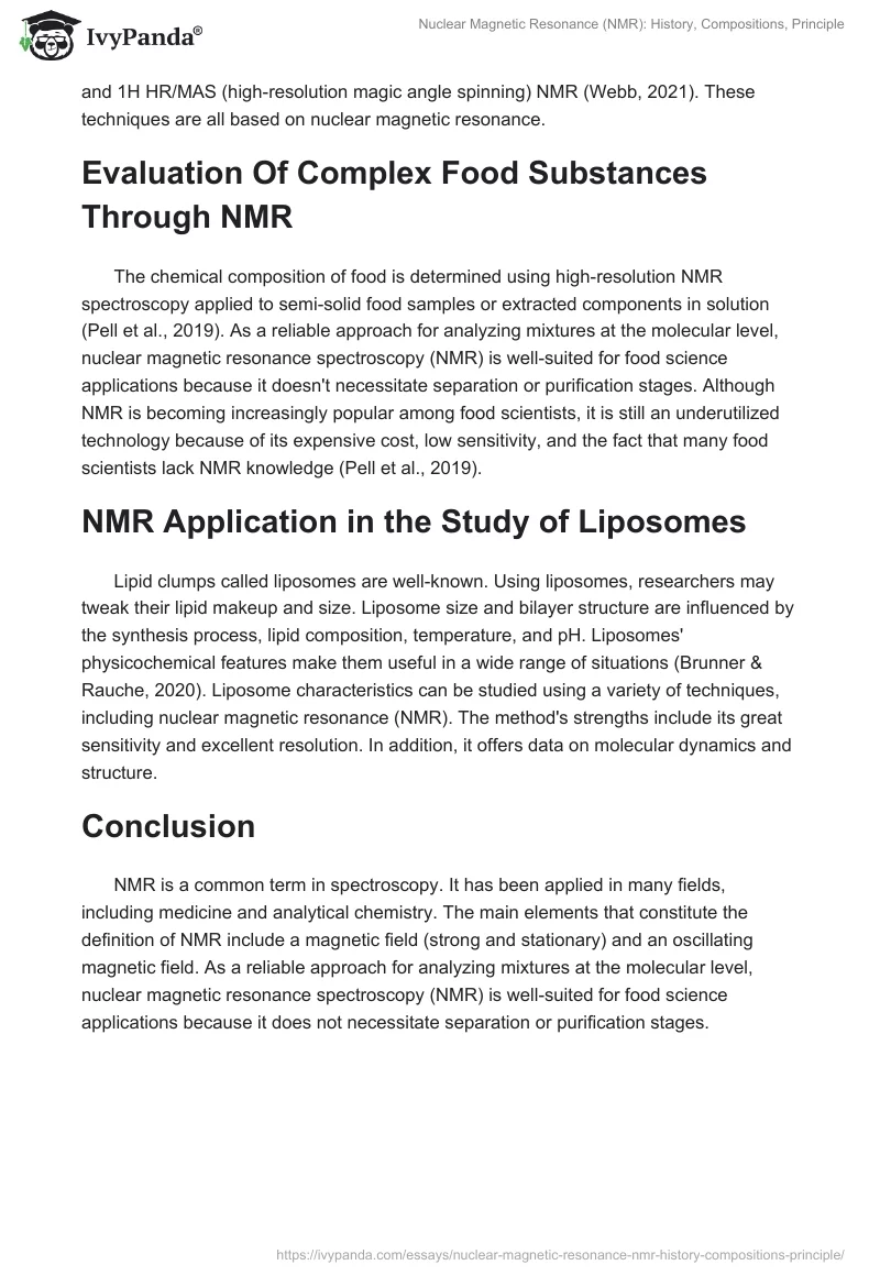 Nuclear Magnetic Resonance (NMR): History, Compositions, Principle. Page 3