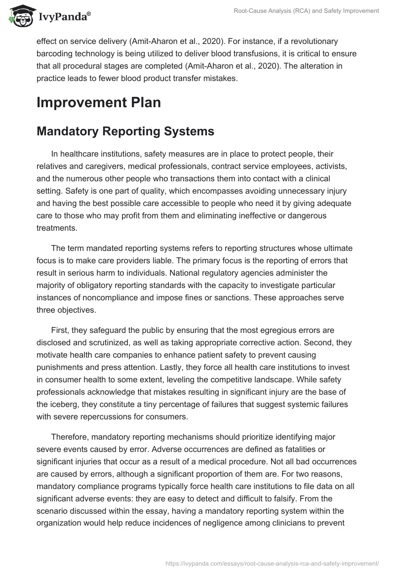 Root-Cause Analysis (RCA) and Safety Improvement. Page 4