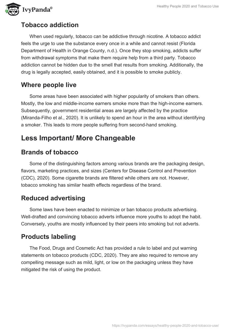 Healthy People 2020 and Tobacco Use. Page 3