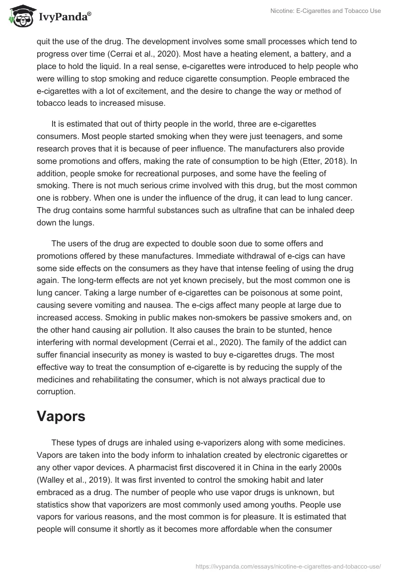 Nicotine: E-Cigarettes and Tobacco Use. Page 3