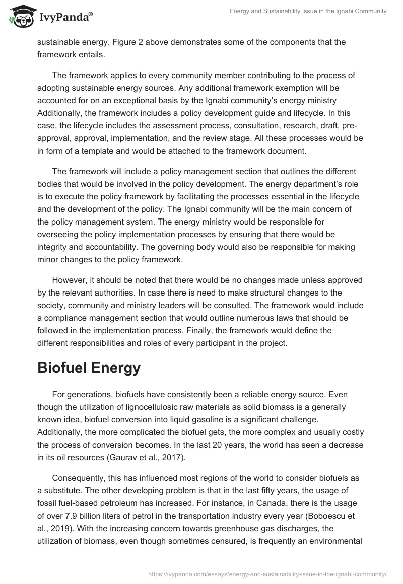 Energy and Sustainability Issue in the Ignabi Community. Page 4