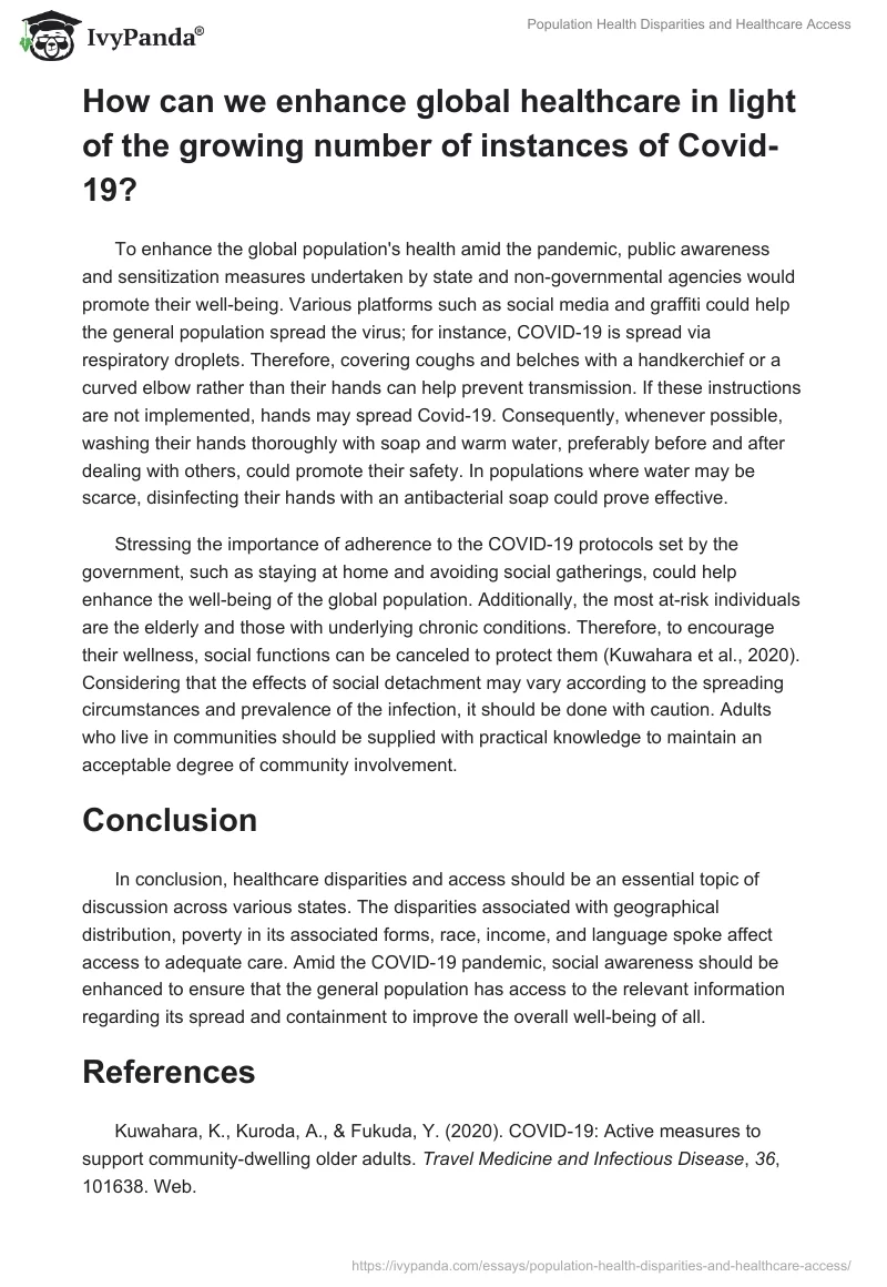 Population Health Disparities and Healthcare Access. Page 3