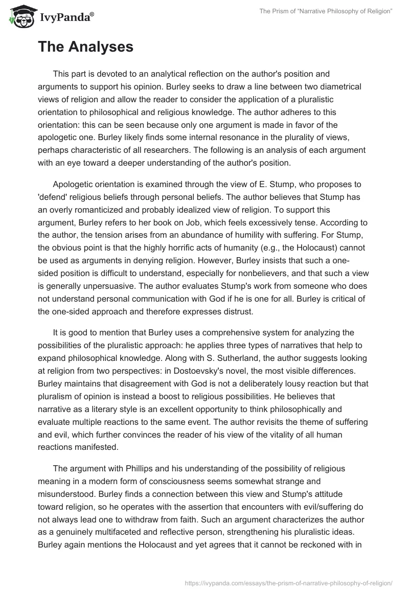 The Prism of “Narrative Philosophy of Religion”. Page 2