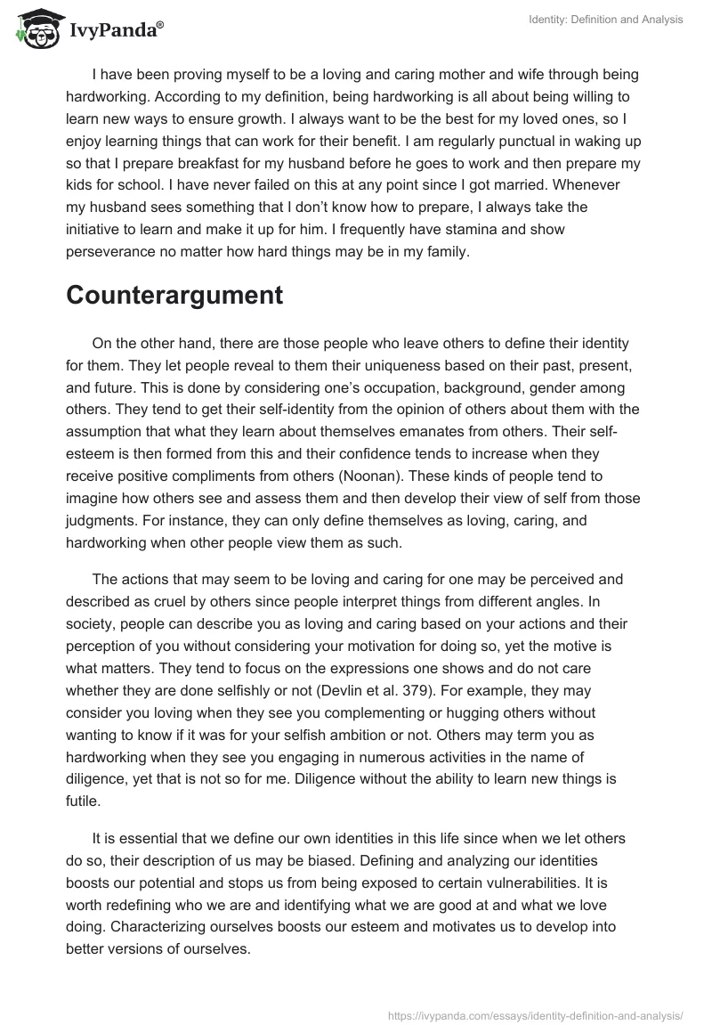 Identity: Definition and Analysis. Page 2
