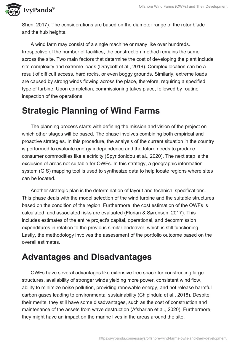 Offshore Wind Farms (OWFs) and Their Development. Page 2
