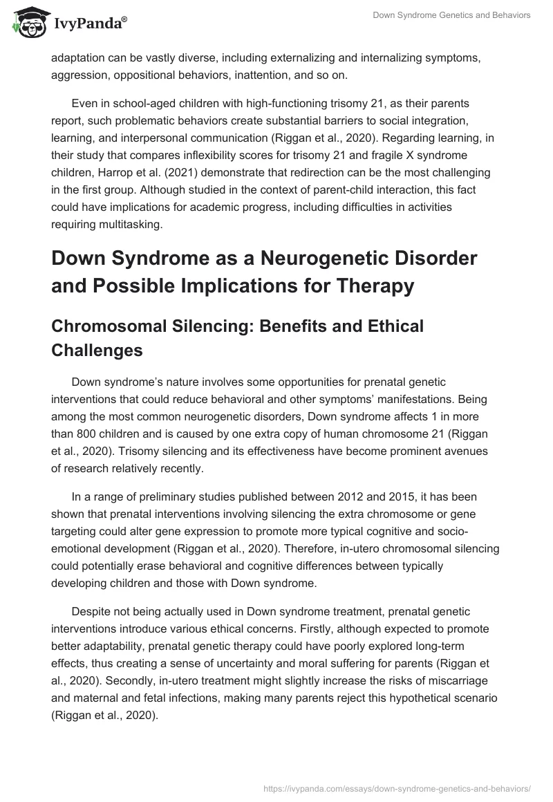 Down Syndrome Genetics and Behaviors. Page 3