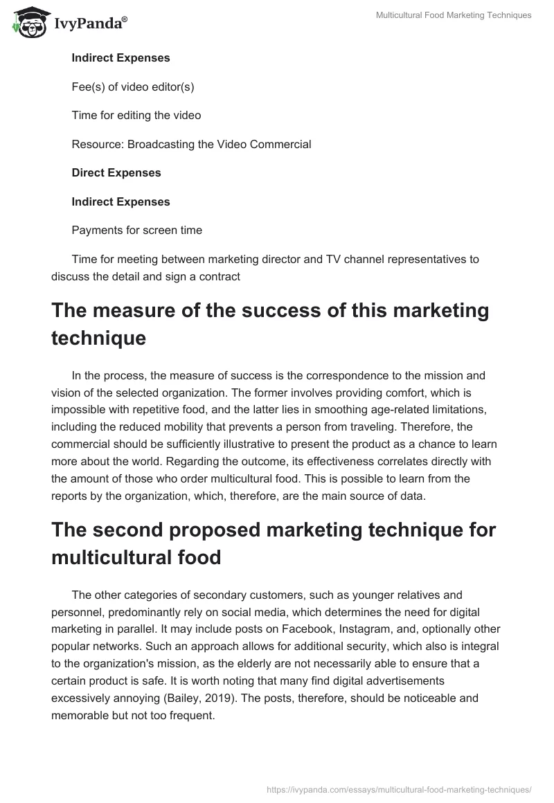Multicultural Food Marketing Techniques. Page 2