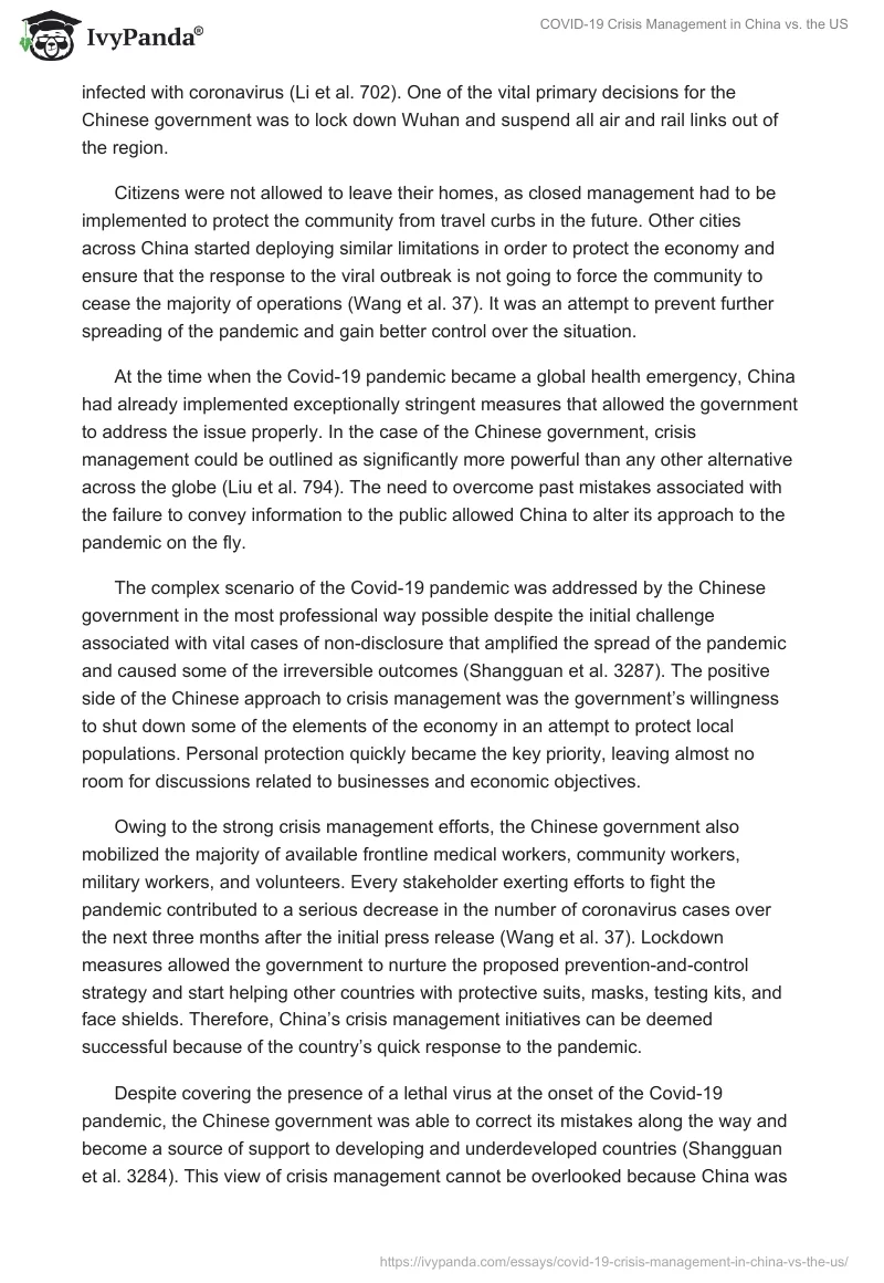 COVID-19 Crisis Management in China vs. the US. Page 3