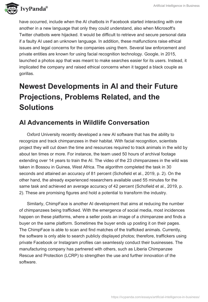 Artificial Intelligence in Business. Page 2